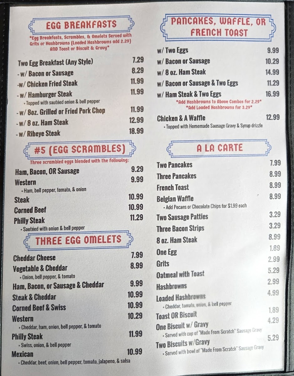 Menu Lewis' Family Restaurant-1